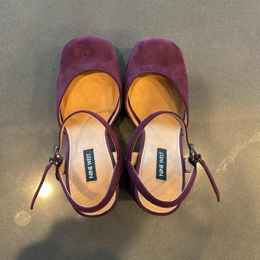 Nine West Stacie Platform Pump-Purple Microsuede - Picture 6 of 8